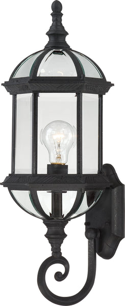 Boxwood One Light Wall Lantern in Textured Black Finish