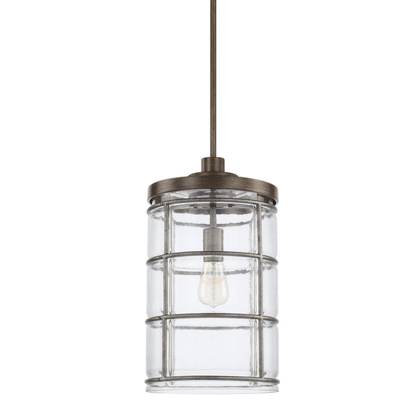Colby One Light Pendant in Urban Grey Finish
