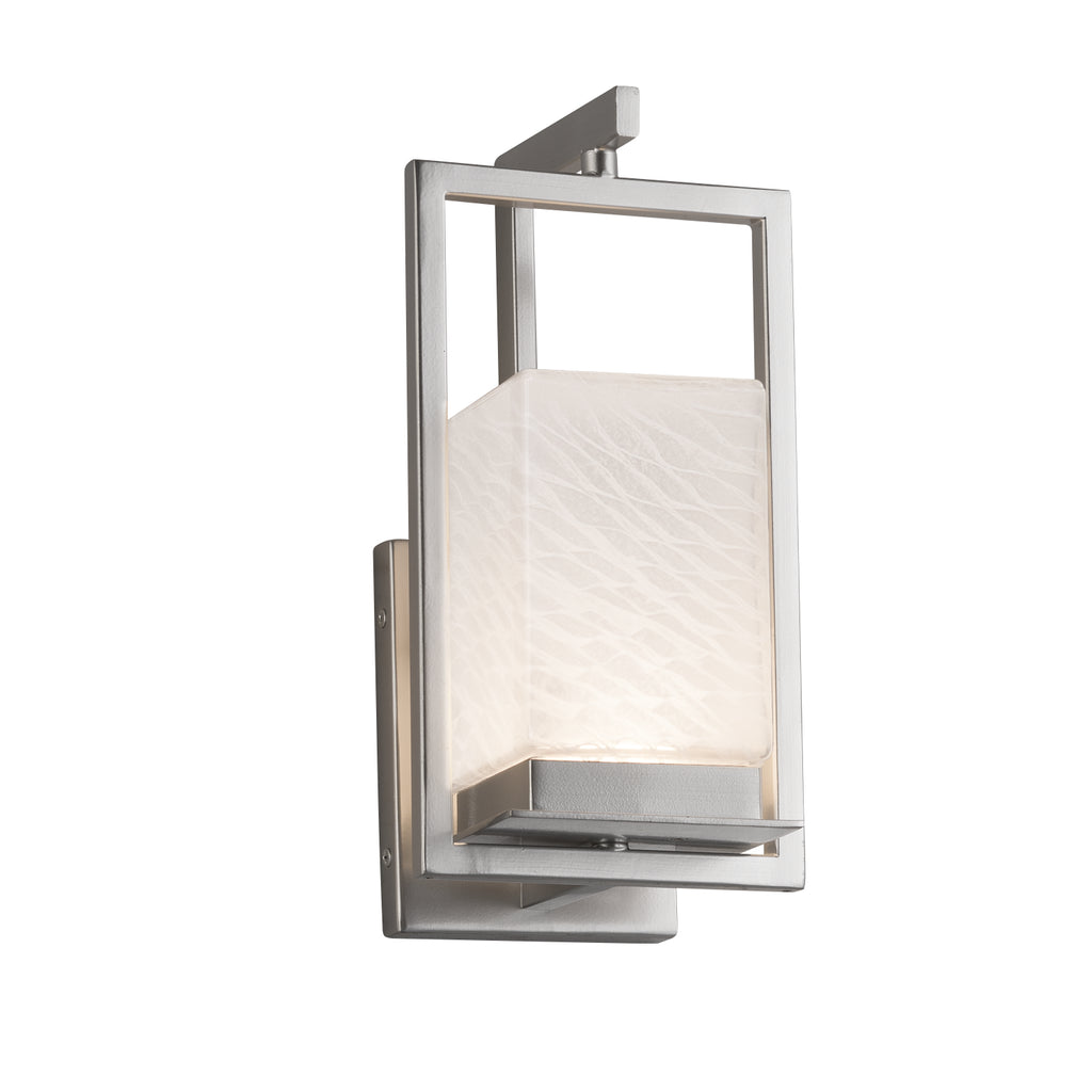 Justice Designs - FSN-7511W-WEVE-NCKL - LED Wall Sconce - Fusion - Brushed Nickel