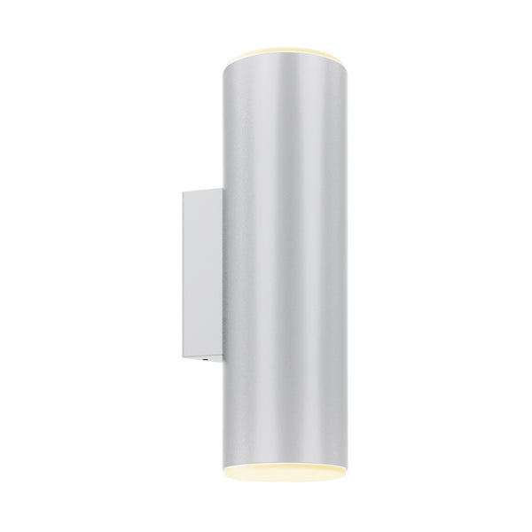 LED Cylinder Sconce in Satin Grey Finish