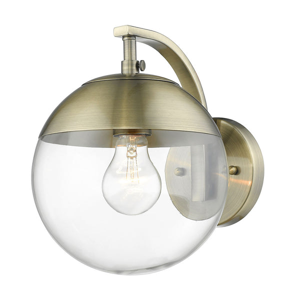 Dixon AB One Light Wall Sconce in Aged Brass Finish