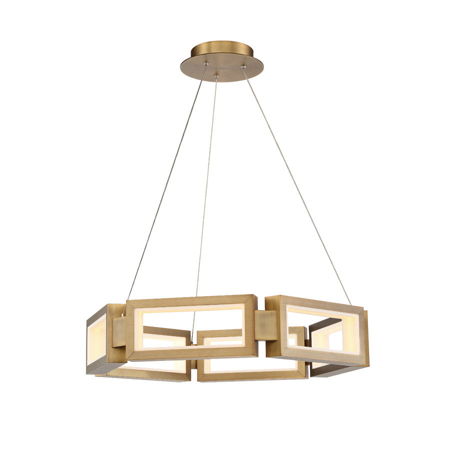 Modern Forms - PD-50829-AB - LED Chandelier - Mies - Aged Brass