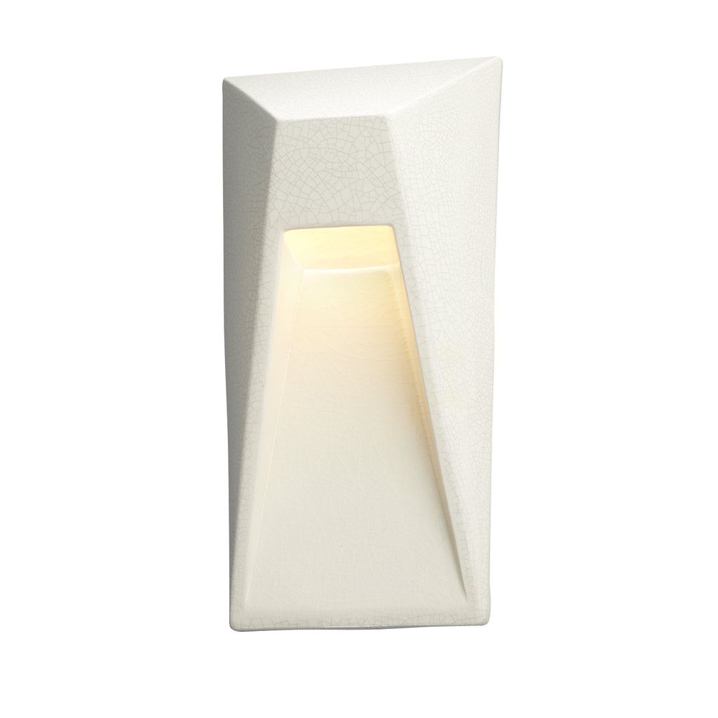 Justice Designs - CER-5680-CRNI - LED Wall Sconce - Ambiance - White Crackle w/ Ink w/ White Crackle w/ No Ink