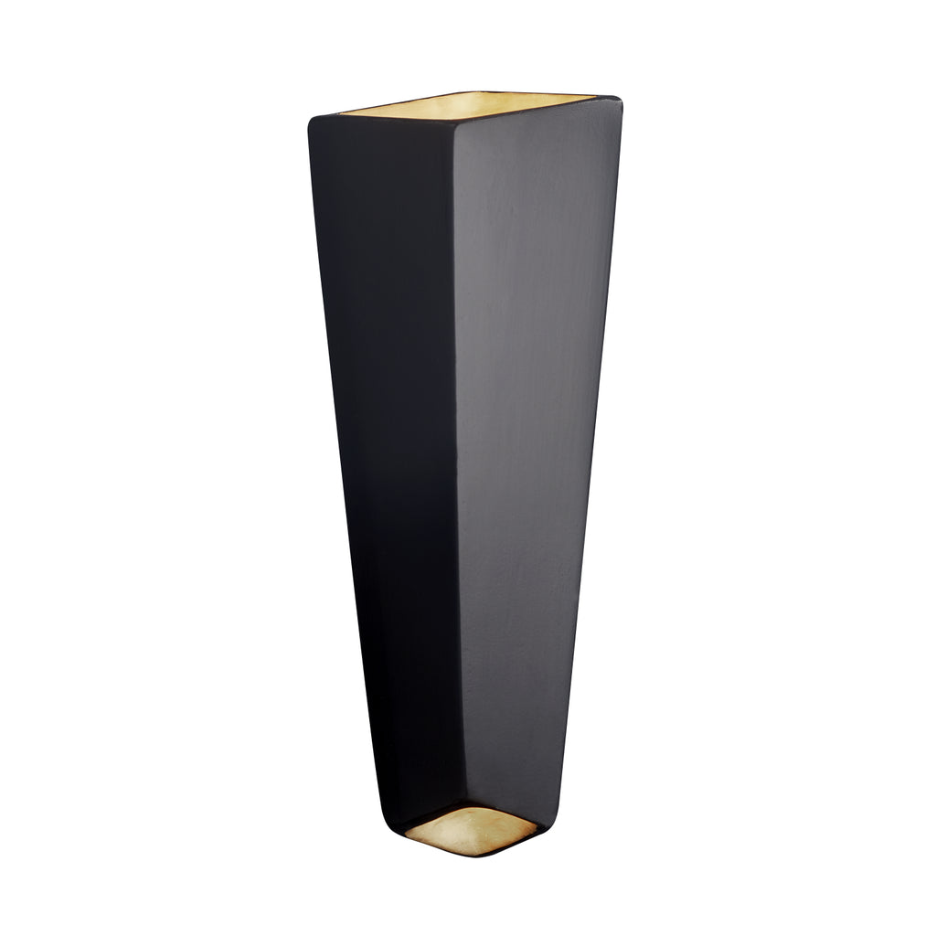 Justice Designs - CER-5825-CBGD - LED Wall Sconce - Ambiance - Carbon Matte Black w/Champagne Gold