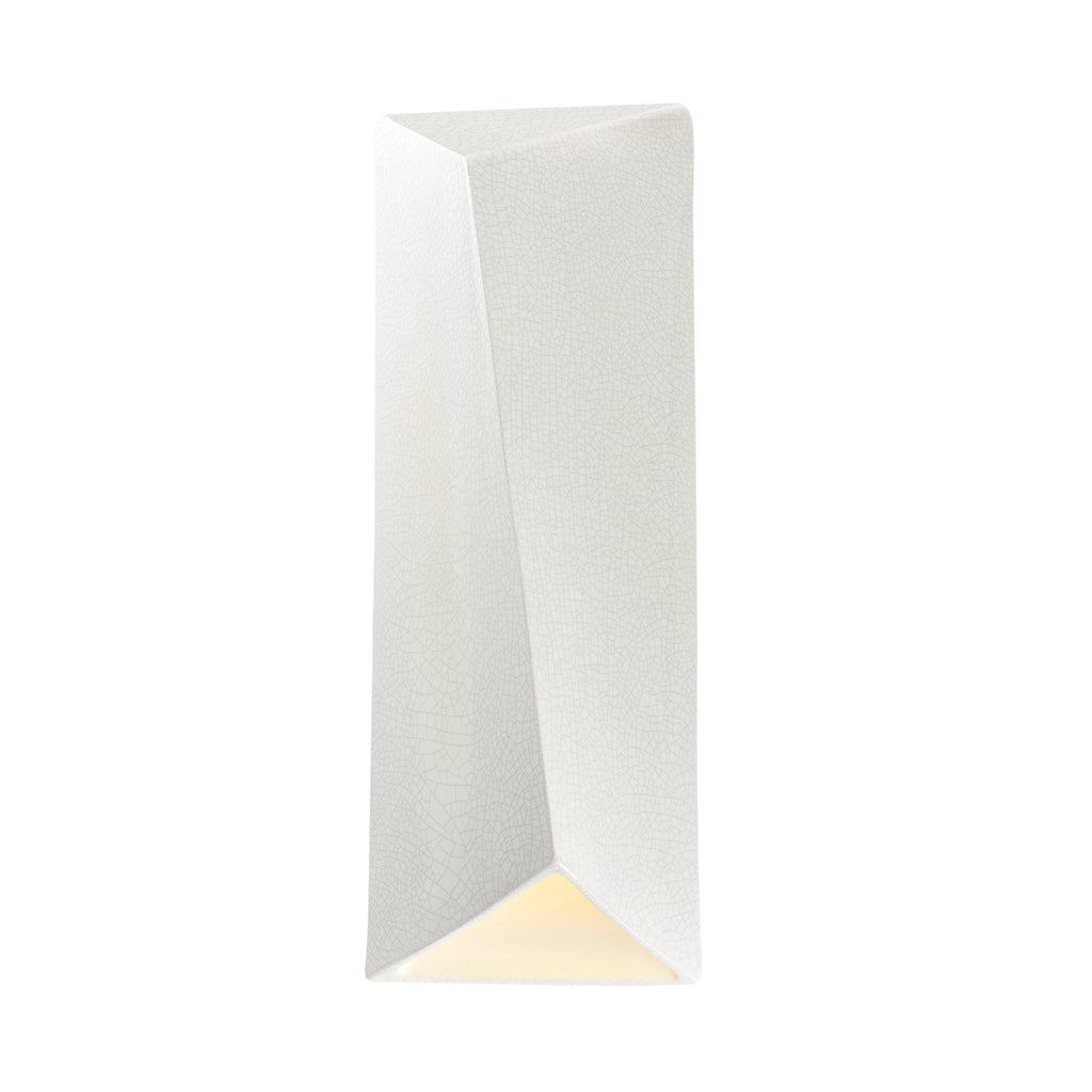 Justice Designs - CER-5890W-CRNI - LED Wall Sconce - Ambiance - White Crackle w/ Ink w/ White Crackle w/ No Ink