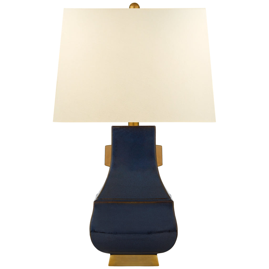 Visual Comfort Signature - CHA 8694MBB/BG-PL - One Light Table Lamp - Kang Jug - Mixed Blue Brown with Burnt Gold