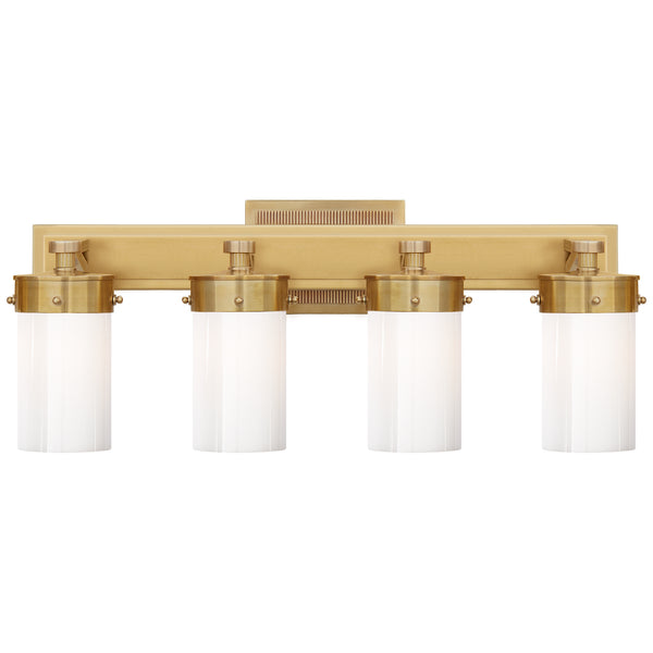Marais Four Light Bath Sconce in Hand-Rubbed Antique Brass Finish