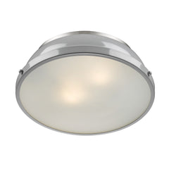 Golden - 3602-14 PW-GY - Two Light Flush Mount - Duncan PW - Pewter