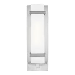 Generation Lighting. - 8520701-04 - One Light Outdoor Wall Lantern - Alban - Satin Aluminum