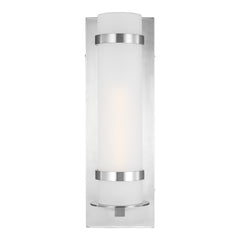 Generation Lighting. - 8718301-04 - One Light Outdoor Wall Lantern - Alban - Satin Aluminum