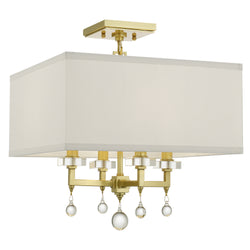 Crystorama - 8105-AG_CEILING - Four Light Ceiling Mount - Paxton - Aged Brass