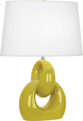Robert Abbey - CI981 - One Light Table Lamp - Fusion - Citron Glazed w/Polished Nickel