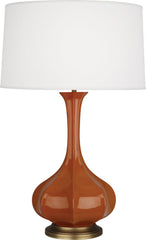 Robert Abbey - CM994 - One Light Table Lamp - Pike - Cinnamon Glazed Ceramic w/ Aged Brass
