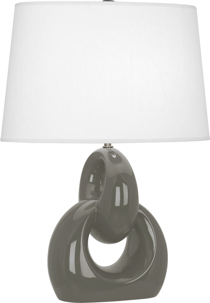 Robert Abbey - CR981 - One Light Table Lamp - Fusion - Ash Glazed w/Polished Nickel