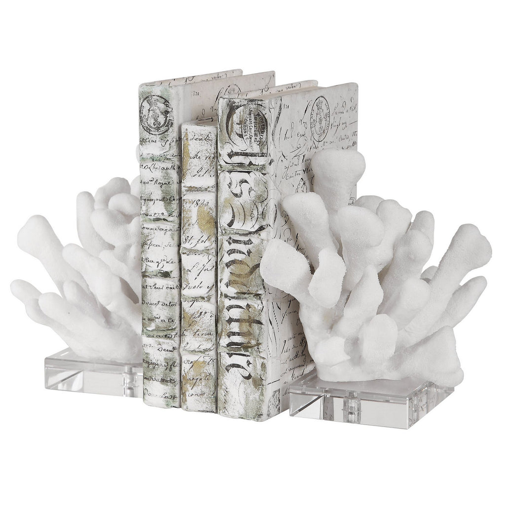Uttermost - 17549 - Bookends, Set/2 - Charbel - White