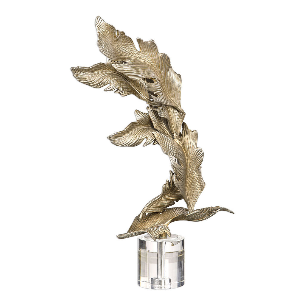 Uttermost - 17513 - Sculpture - Fall Leaves - Antiqued Silver Champagne