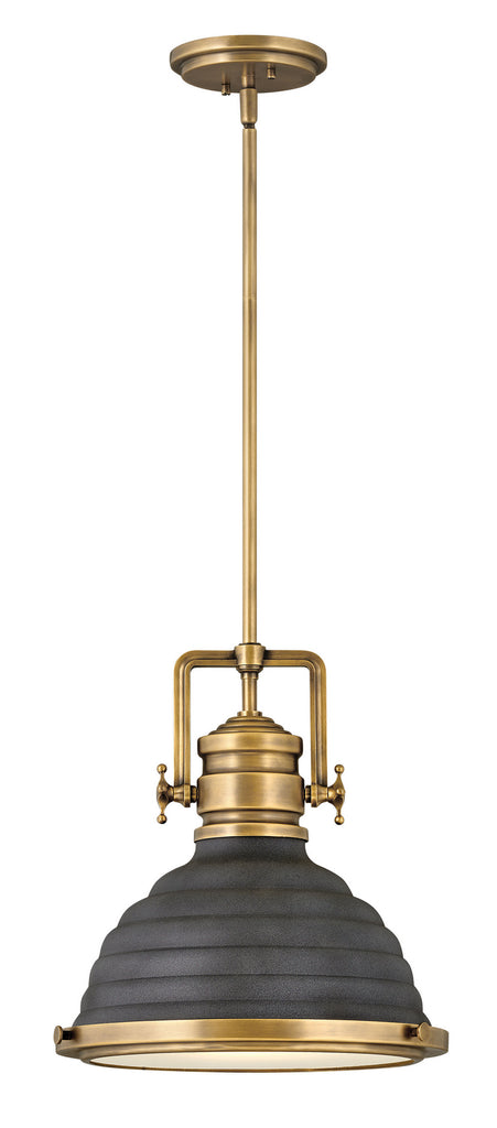 Hinkley - 4697HB-DZ - LED Pendant - Keating - Heritage Brass with Aged Zinc accents