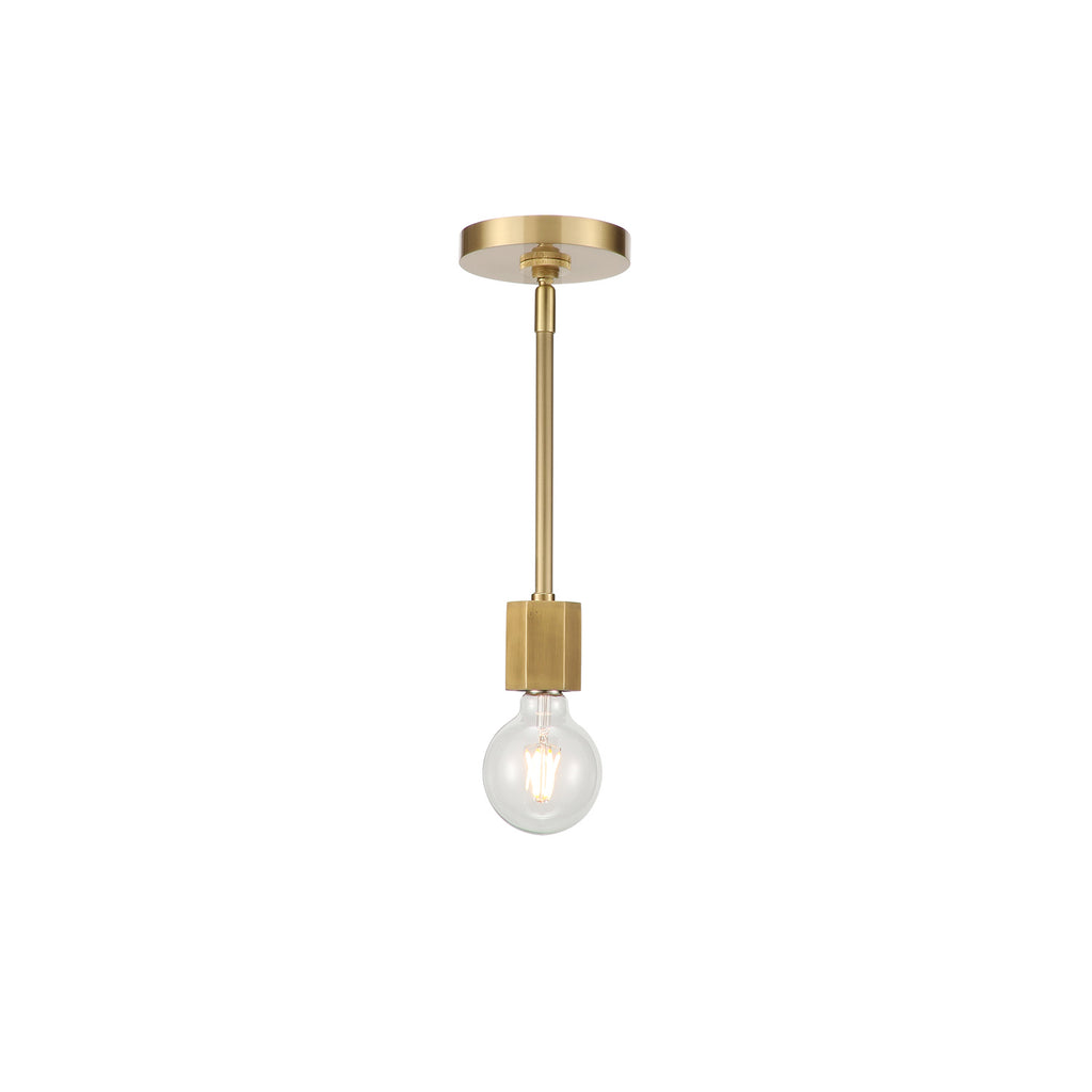 Alora - PD307001VB - One Light Mini Pendant - Hexa - Vintage Brass