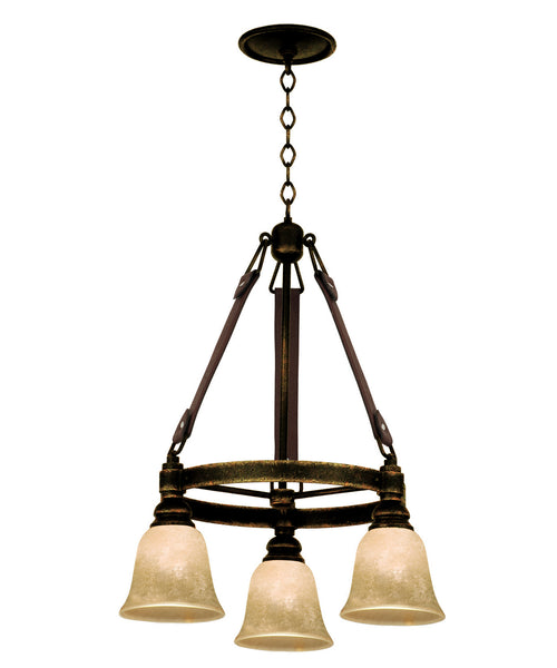 Rodeo Drive Three Light Chandelier in Antique Copper Finish