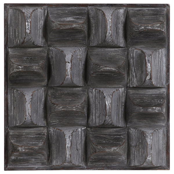 Pickford Wall Decor in Aged Gray Wash And Silver Highlights Finish