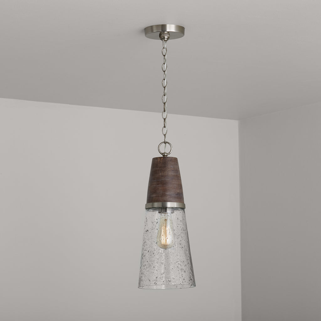 Capital Lighting - 340511HN - One Light Pendant - Connor - Barnhouse and Matte Nickel
