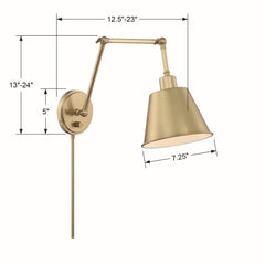 Crystorama - MIT-A8021-AG - One Light Wall Mount - Mitchell - Aged Brass