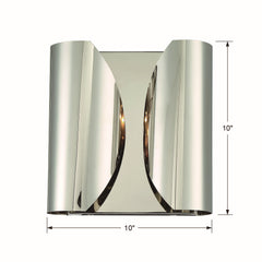 Crystorama - MOQ-A3692-PN - Two Light Wall Mount - Monique - Polished Nickel