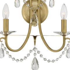 Crystorama - 6822-VG-CL-SAQ - Two Light Wall Mount - Othello - Vibrant Gold