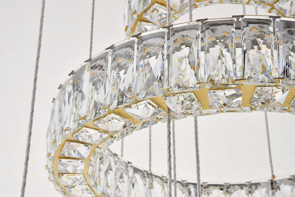Elegant Lighting - 3503G5LG - LED Pendant - Monroe - Gold
