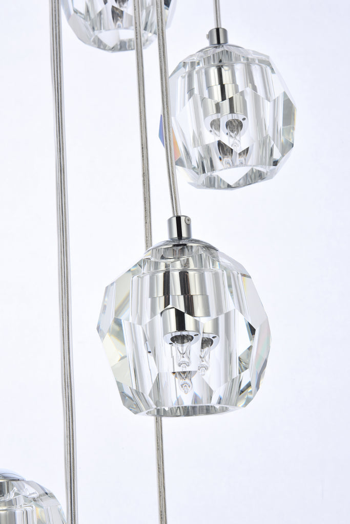 Elegant Lighting - 3505G11C - Ten Light Pendant - Eren - Chrome
