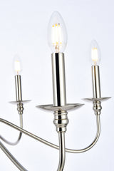 Elegant Lighting - LD5056D30PN - Six Light Chandelier - Rohan - Polished Nickel