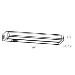 Dals - 9024CC-WH - Under Cabinet Linear - White