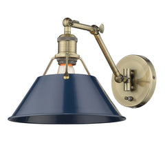 Golden - 3306-A1W AB-NVY - One Light Wall Sconce - Orwell AB - Aged Brass