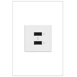 Legrand - ARUSB2AA6W4 - Usb Outlet, 2 Module, A/A Usb Outlet - Outlets - White