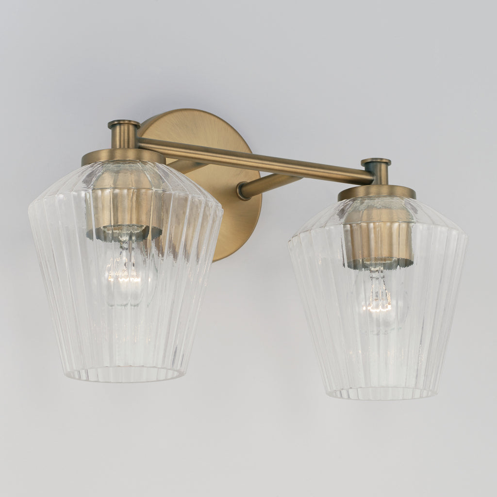 Capital Lighting - 141421AD-507 - Two Light Vanity - Beau - Aged Brass
