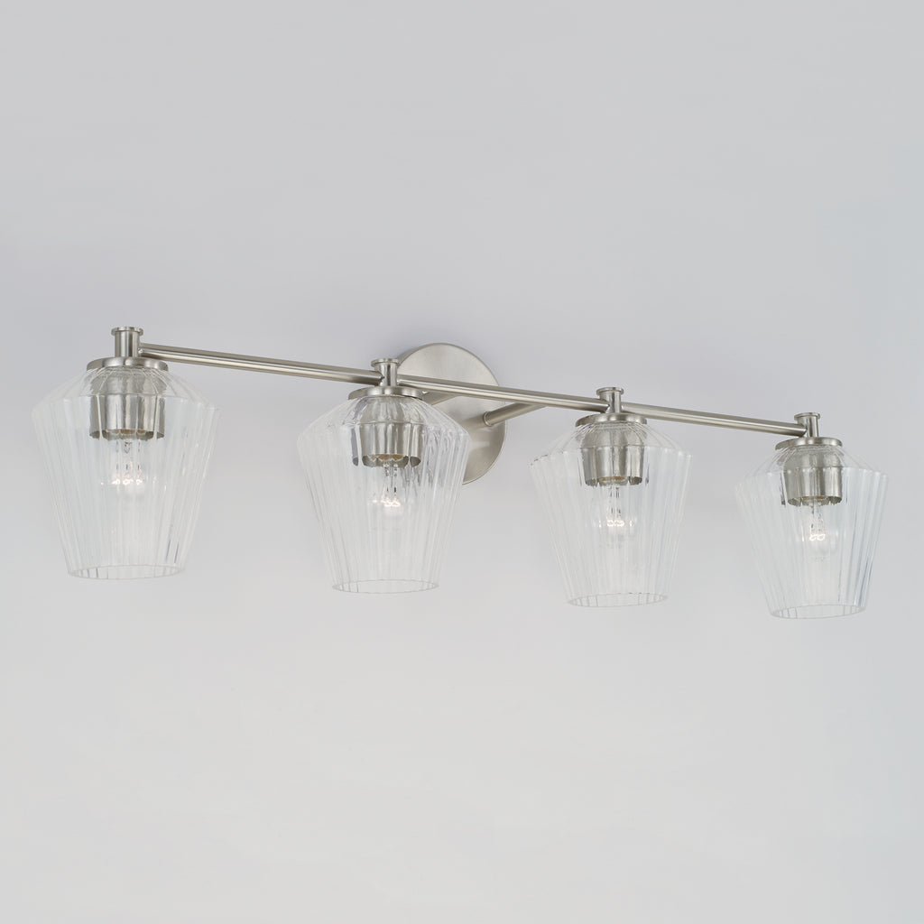 Capital Lighting - 141441BN-507 - Four Light Vanity - Beau - Brushed Nickel