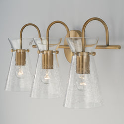 Capital Lighting - 142431AD - Three Light Vanity - Mila - Aged Brass