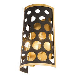 Varaluz - 346W02MBFG - Two Light Wall Sconce - Bailey - Matte Black/French Gold