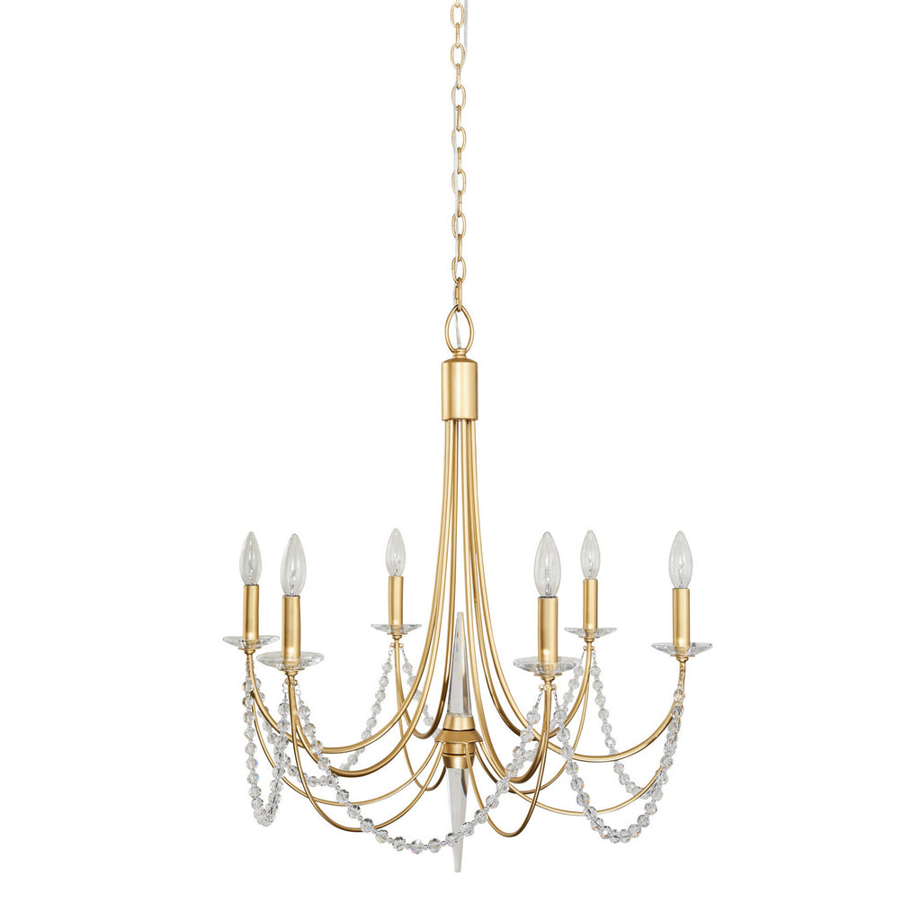 Varaluz - 350C06FG - Six Light Chandelier - Brentwood - French Gold