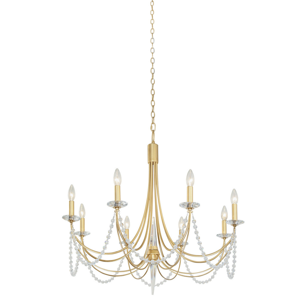 Varaluz - 350C08FG - Eight Light Chandelier - Brentwood - French Gold