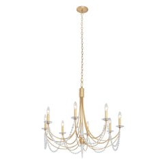 Varaluz - 350C08FG - Eight Light Chandelier - Brentwood - French Gold