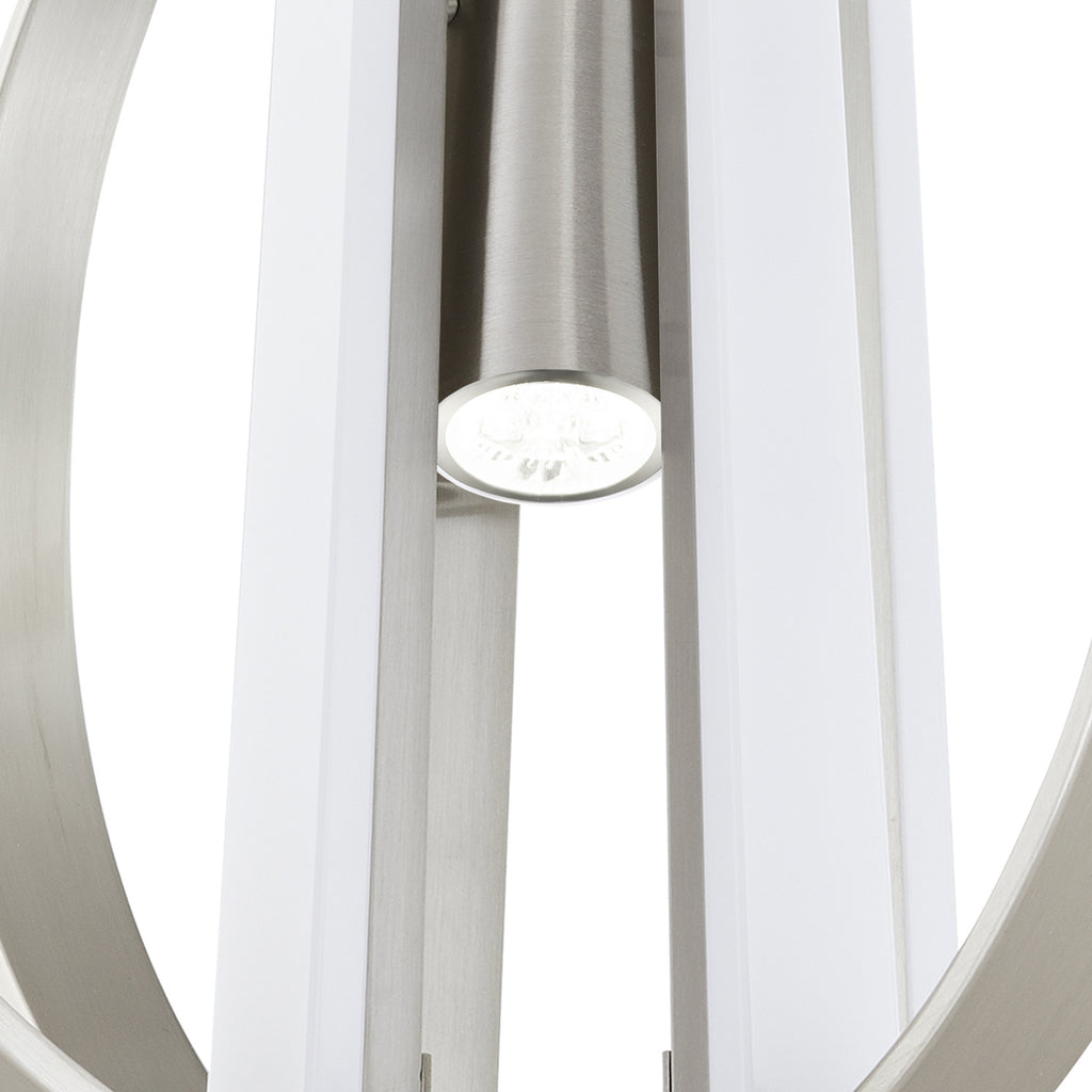 Justice Designs - NSH-4301-NCKL - LED Chandelier - Liv - Brushed Nickel