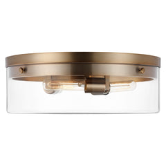 Nuvo Lighting - 60-7538 - Three Light Flush Mount - Intersection - Burnished Brass