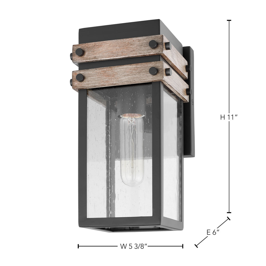 Nuvo Lighting - 60-7540 - One Light Wall Lantern - Homestead - Black / Wood