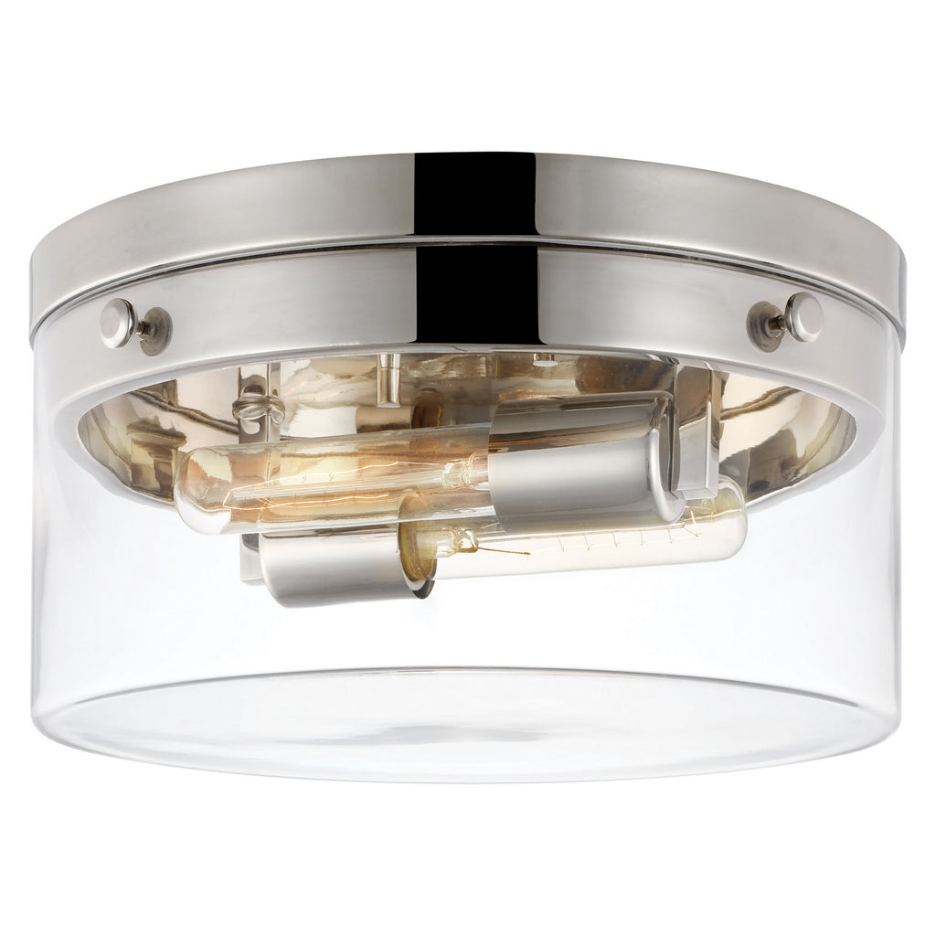 Nuvo Lighting - 60-7637 - Two Light Flush Mount - Intersection - Polished Nickel