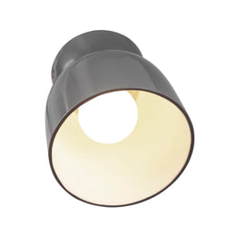 Justice Designs - CER-6190-GRY - One Light Flush-Mount - Radiance Collection - Gloss Grey
