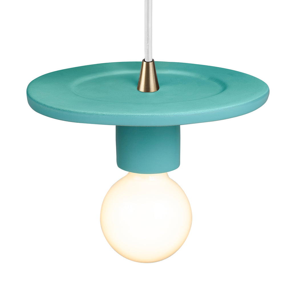 Justice Designs - CER-6320-RFPL-ABRS-WTCD - One Light Pendant - Radiance Collection - Reflecting Pool