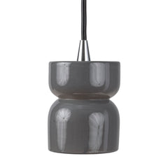 Justice Designs - CER-6500-GRY-CROM-BKCD - One Light Pendant - Radiance - Gloss Grey
