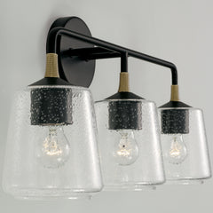 Capital Lighting - 145631KB-530 - Three Light Vanity - Amara - Matte Black with Brass
