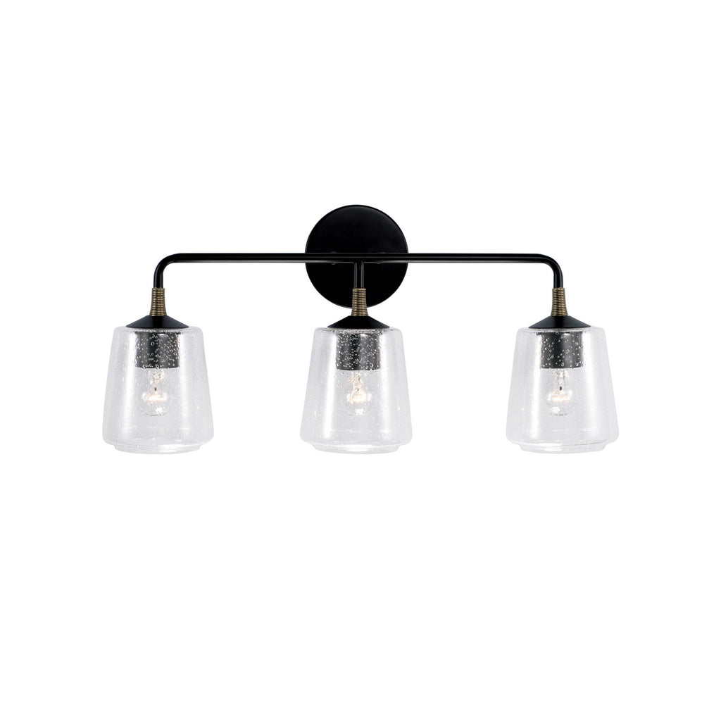 Capital Lighting - 145631KB-530 - Three Light Vanity - Amara - Matte Black with Brass